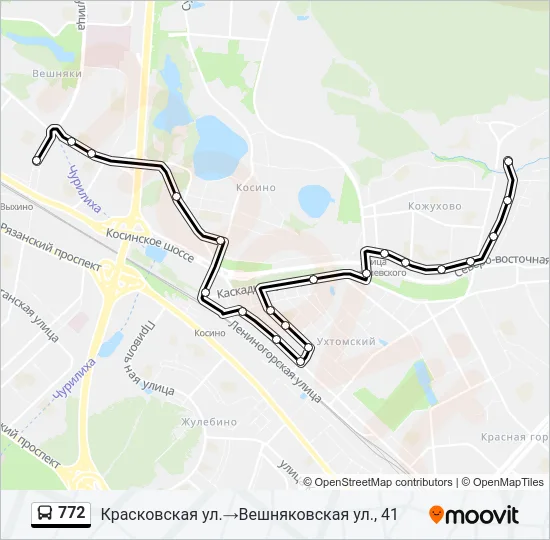 772 Bus Line Map