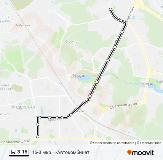 З-15 Bus Line Map