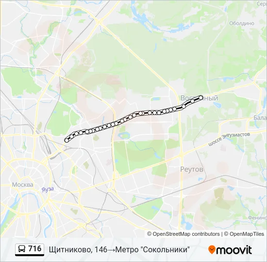 716 Bus Line Map