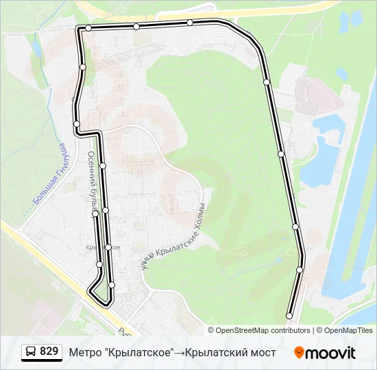 829 Bus Line Map