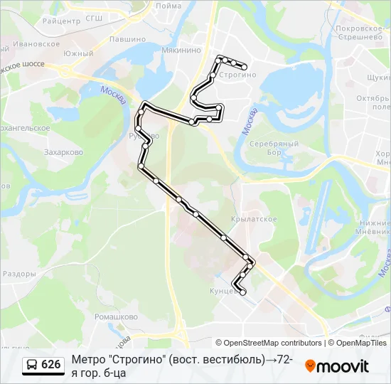 626 Bus Line Map