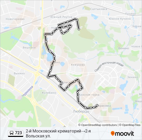 723 bus Line Map