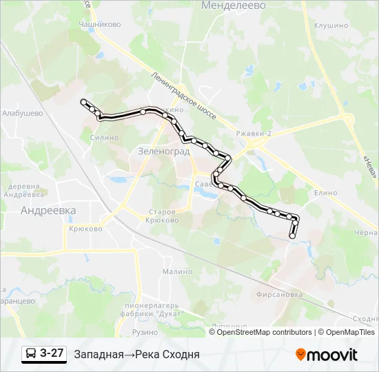 З-27 Bus Line Map