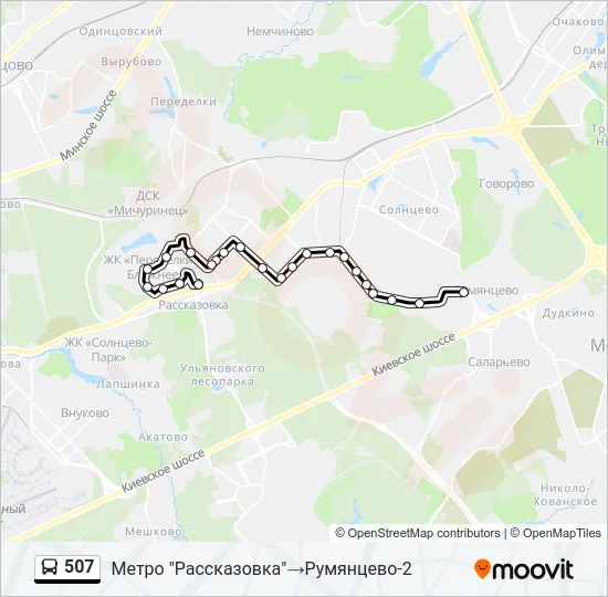 507 Bus Line Map