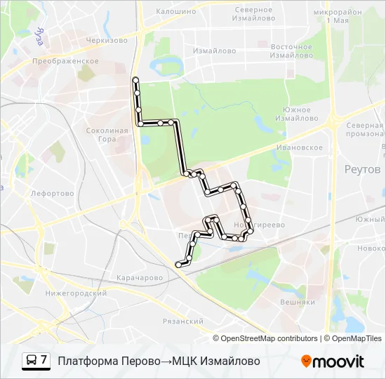 7 Bus Line Map