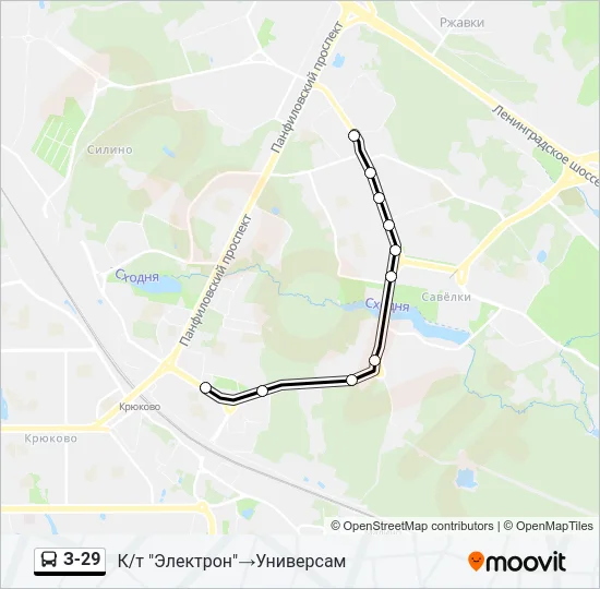 З-29 Bus Line Map