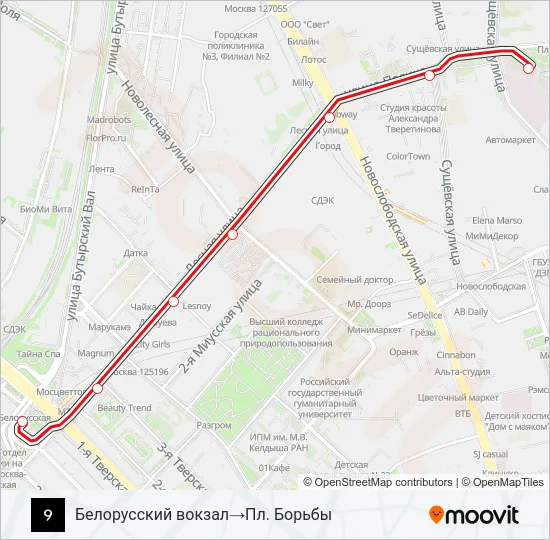 9 Light Rail Line Map