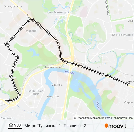 930 Bus Line Map