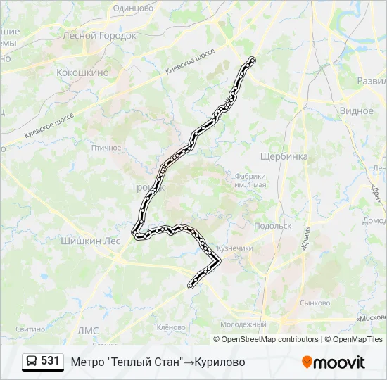 531 Bus Line Map