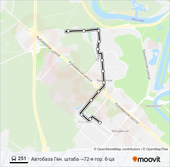 251 Bus Line Map
