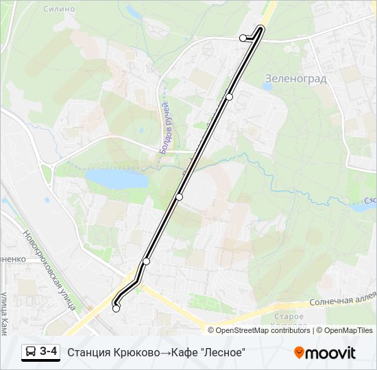 Автобус З-4: карта маршрута
