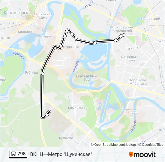 798 Bus Line Map