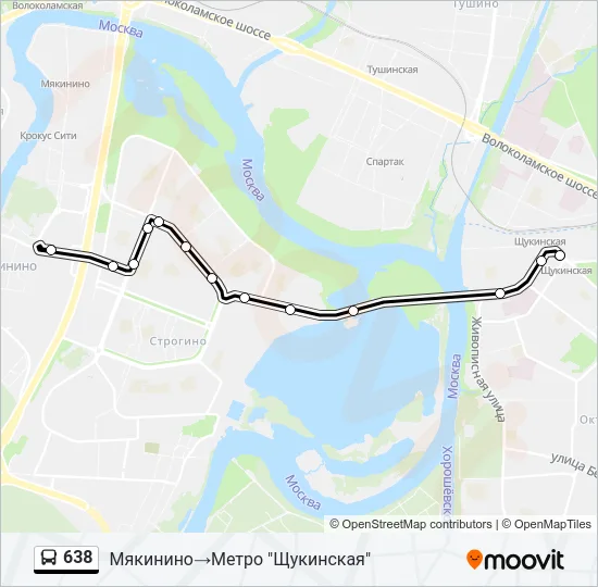 638 Bus Line Map