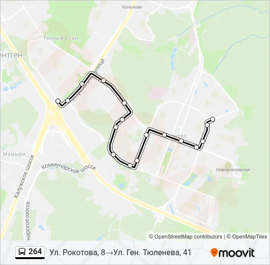 264 Bus Line Map