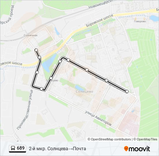 689 bus Line Map