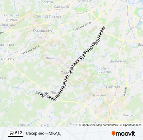 512 bus Line Map