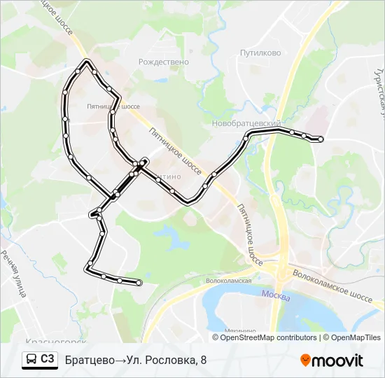 С3 Bus Line Map