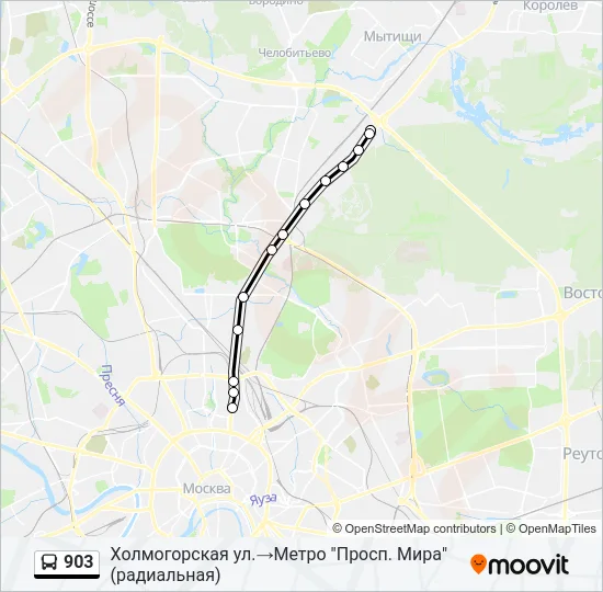 903 Bus Line Map