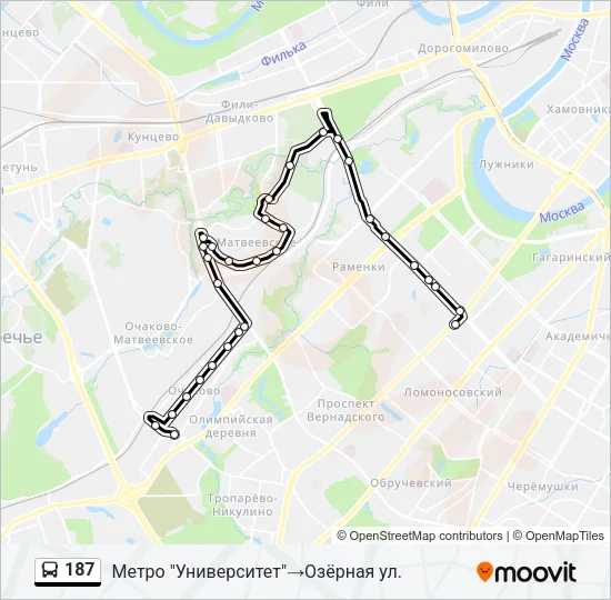 187 Bus Line Map
