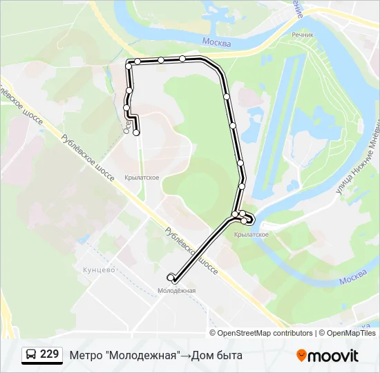 229 Bus Line Map