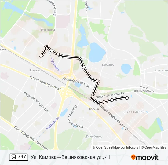 747 Bus Line Map