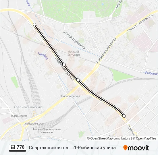 778 Bus Line Map