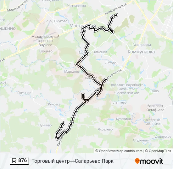876 Bus Line Map