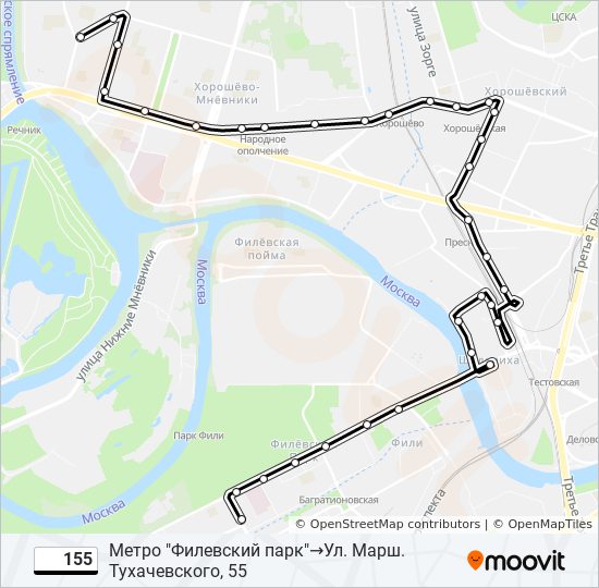 Схема маршрута 155 калининград