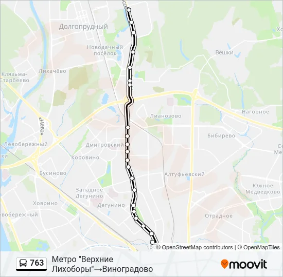 763 Bus Line Map