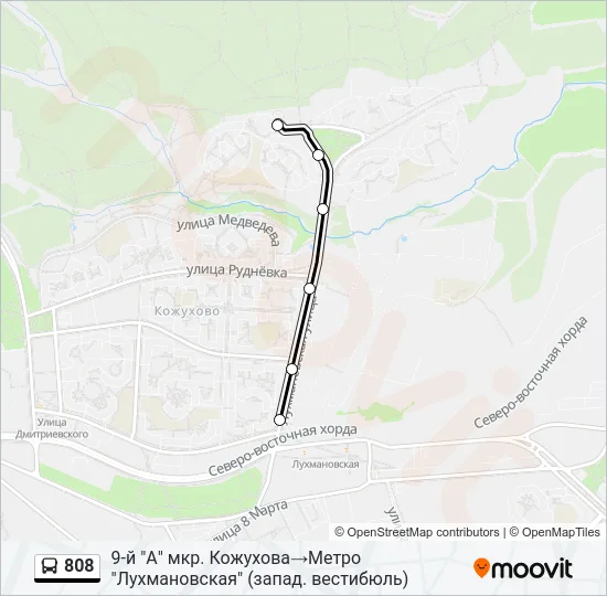 808 Bus Line Map
