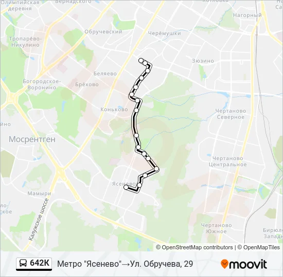 642К Bus Line Map