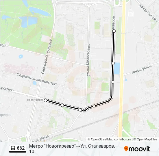 662 Bus Line Map