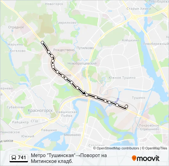 741 Bus Line Map