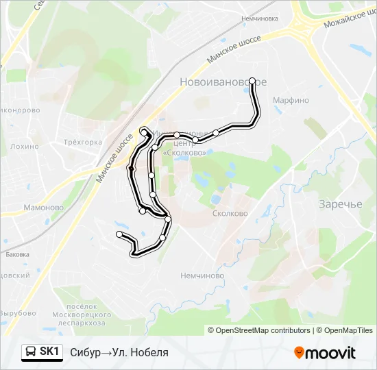 SK1 Bus Line Map