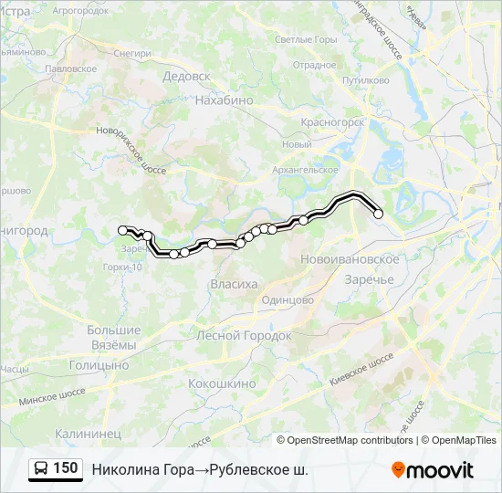 150 Bus Line Map