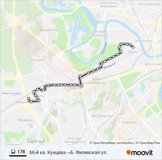 178 bus Line Map