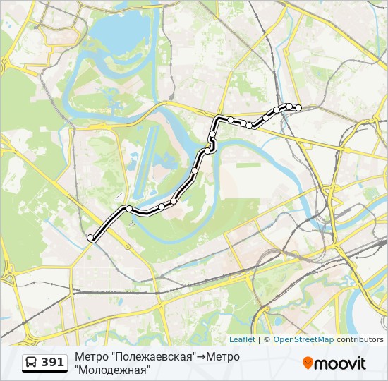 Автобус 391 маршрут остановки и расписание