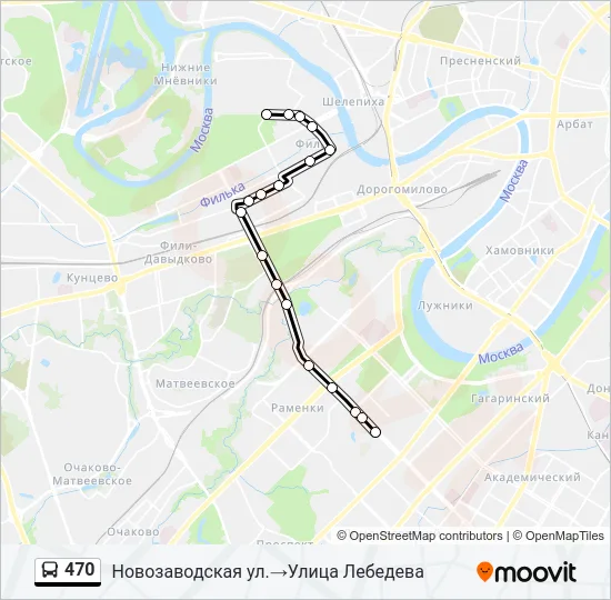 470 Bus Line Map