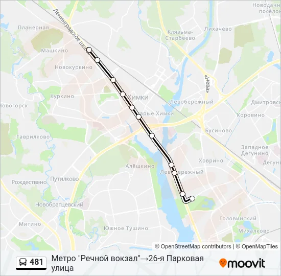 481 Bus Line Map