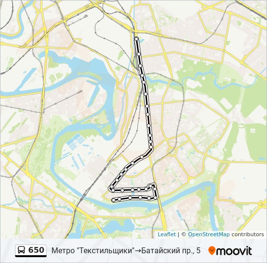 Автобус 650 маршрут остановки