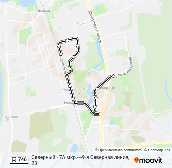 746 Bus Line Map