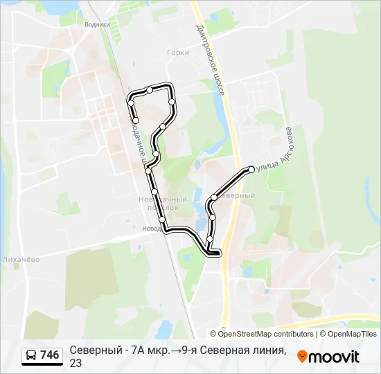 746 Bus Line Map