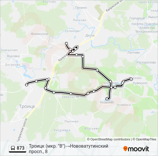 873 Bus Line Map