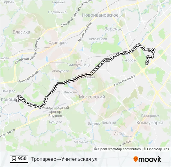 950 Bus Line Map