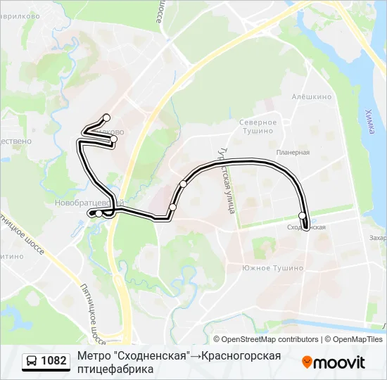 1082 Bus Line Map