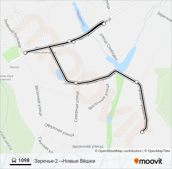 1098 Bus Line Map