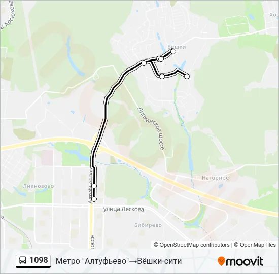 1098 Bus Line Map