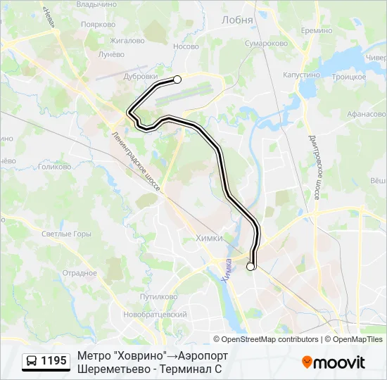 1195 Bus Line Map