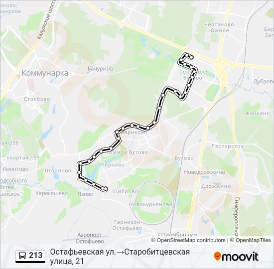 213 Bus Line Map