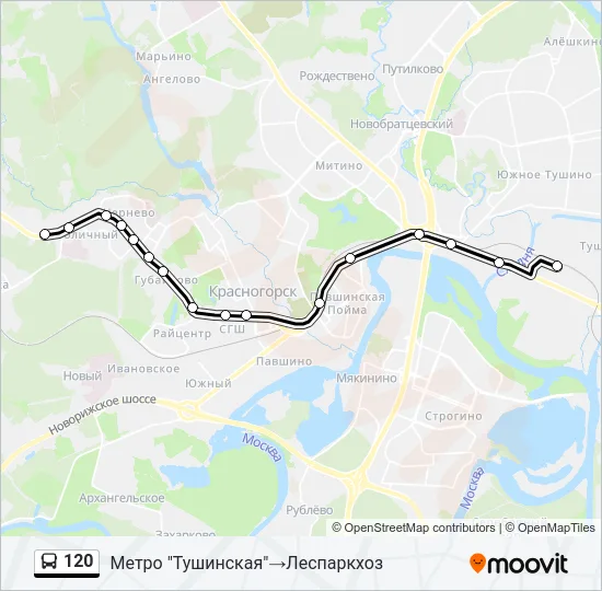 120 Bus Line Map